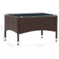 vidaXL Set muebles de jardín 4 piezas y cojines ratán sintético marrón vidaXL Set muebles de jardín 4 piezas y cojines ratán sintético marrón