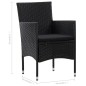 vidaXL Set de muebles de jardín 4 pzas y cojines ratán sintético negro vidaXL Set de muebles de jardín 4 pzas y cojines ratán sintético negro