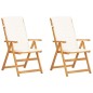 vidaXL Sillas de jardín reclinables 2 uds madera acacia maciza marrón vidaXL Sillas de jardín reclinables 2 uds madera acacia maciza marrón