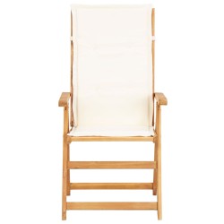 vidaXL Sillas de jardín reclinables 2 uds madera acacia maciza marrón