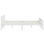 vidaXL Estructura de cama de madera maciza de pino blanca 200x200 cm vidaXL Estructura de cama de madera maciza de pino blanca 200x200 cm