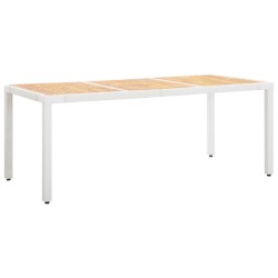 vidaXL Conjunto de comedor de jardín 9 piezas ratán sintético blanco