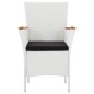 vidaXL Conjunto de comedor de jardín 9 piezas ratán sintético blanco vidaXL Conjunto de comedor de jardín 9 piezas ratán sintético blanco