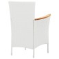 vidaXL Conjunto de comedor de jardín 9 piezas ratán sintético blanco vidaXL Conjunto de comedor de jardín 9 piezas ratán sintético blanco