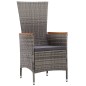 vidaXL Set de comedor de jardín 9 pzas y cojines ratán sintético gris vidaXL Set de comedor de jardín 9 pzas y cojines ratán sintético gris