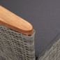 vidaXL Set de comedor de jardín 9 pzas y cojines ratán sintético gris vidaXL Set de comedor de jardín 9 pzas y cojines ratán sintético gris