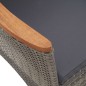 vidaXL Set de comedor para jardín 7 pzas cojines ratán sintético gris vidaXL Set de comedor para jardín 7 pzas cojines ratán sintético gris