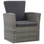 vidaXL Set de muebles de jardín 4 pzas y cojines ratán sintético gris vidaXL Set de muebles de jardín 4 pzas y cojines ratán sintético gris
