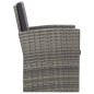 vidaXL Set de muebles de jardín 4 pzas y cojines ratán sintético gris vidaXL Set de muebles de jardín 4 pzas y cojines ratán sintético gris