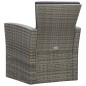 vidaXL Set de muebles de jardín 4 pzas y cojines ratán sintético gris vidaXL Set de muebles de jardín 4 pzas y cojines ratán sintético gris