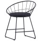 vidaXL Sillas de comedor asientos de cuero sintético 6 uds acero negro vidaXL Sillas de comedor asientos de cuero sintético 6 uds acero negro
