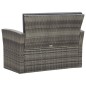 vidaXL Set de muebles de jardín 4 pzas y cojines ratán sintético gris vidaXL Set de muebles de jardín 4 pzas y cojines ratán sintético gris