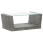 vidaXL Set de muebles de jardín 4 pzas y cojines ratán sintético gris vidaXL Set de muebles de jardín 4 pzas y cojines ratán sintético gris