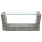 vidaXL Set de muebles de jardín 4 pzas y cojines ratán sintético gris vidaXL Set de muebles de jardín 4 pzas y cojines ratán sintético gris