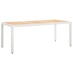 vidaXL Conjunto de comedor para jardín 9 piezas ratán sintético blanco