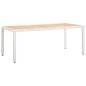 vidaXL Conjunto de comedor para jardín 9 piezas ratán sintético blanco vidaXL Conjunto de comedor para jardín 9 piezas ratán sintético blanco