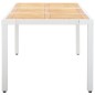 vidaXL Conjunto de comedor para jardín 9 piezas ratán sintético blanco vidaXL Conjunto de comedor para jardín 9 piezas ratán sintético blanco