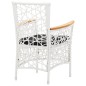 vidaXL Conjunto de comedor para jardín 9 piezas ratán sintético blanco vidaXL Conjunto de comedor para jardín 9 piezas ratán sintético blanco