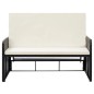 vidaXL Set muebles de jardín 2 piezas y cojines ratán sintético negro vidaXL Set muebles de jardín 2 piezas y cojines ratán sintético negro