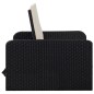 vidaXL Set muebles de jardín 2 piezas y cojines ratán sintético negro vidaXL Set muebles de jardín 2 piezas y cojines ratán sintético negro