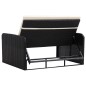vidaXL Set muebles de jardín 2 piezas y cojines ratán sintético negro vidaXL Set muebles de jardín 2 piezas y cojines ratán sintético negro