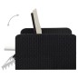 vidaXL Set muebles de jardín 2 piezas y cojines ratán sintético negro vidaXL Set muebles de jardín 2 piezas y cojines ratán sintético negro