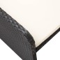 vidaXL Set muebles de jardín 2 piezas y cojines ratán sintético negro vidaXL Set muebles de jardín 2 piezas y cojines ratán sintético negro