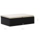 vidaXL Set muebles de jardín 2 piezas y cojines ratán sintético negro vidaXL Set muebles de jardín 2 piezas y cojines ratán sintético negro