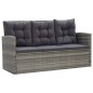vidaXL Set de comedor de jardín 5 pzas y cojines ratán sintético gris vidaXL Set de comedor de jardín 5 pzas y cojines ratán sintético gris