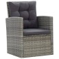 vidaXL Set de comedor de jardín 5 pzas y cojines ratán sintético gris vidaXL Set de comedor de jardín 5 pzas y cojines ratán sintético gris