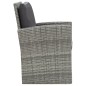 vidaXL Set de comedor de jardín 5 pzas y cojines ratán sintético gris vidaXL Set de comedor de jardín 5 pzas y cojines ratán sintético gris