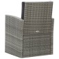 vidaXL Set de comedor de jardín 5 pzas y cojines ratán sintético gris vidaXL Set de comedor de jardín 5 pzas y cojines ratán sintético gris