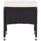 vidaXL Set comedor jardín 5 pzas ratán sintético y madera acacia negro vidaXL Set comedor jardín 5 pzas ratán sintético y madera acacia negro