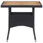 vidaXL Set comedor jardín 5 pzas ratán sintético y madera acacia negro vidaXL Set comedor jardín 5 pzas ratán sintético y madera acacia negro
