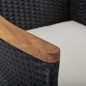 vidaXL Set comedor jardín 5 pzas ratán sintético y madera acacia negro vidaXL Set comedor jardín 5 pzas ratán sintético y madera acacia negro