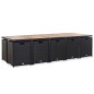 vidaXL Set comedor de jardín 15 piezas y cojines ratán sintético negro vidaXL Set comedor de jardín 15 piezas y cojines ratán sintético negro