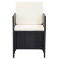 vidaXL Set comedor de jardín 15 piezas y cojines ratán sintético negro vidaXL Set comedor de jardín 15 piezas y cojines ratán sintético negro