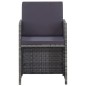 vidaXL Set comedor de jardín 9 piezas y cojines ratán sintético gris vidaXL Set comedor de jardín 9 piezas y cojines ratán sintético gris