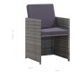vidaXL Set comedor de jardín 9 piezas y cojines ratán sintético gris vidaXL Set comedor de jardín 9 piezas y cojines ratán sintético gris