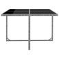 vidaXL Set comedor de jardín 9 piezas y cojines ratán sintético gris vidaXL Set comedor de jardín 9 piezas y cojines ratán sintético gris