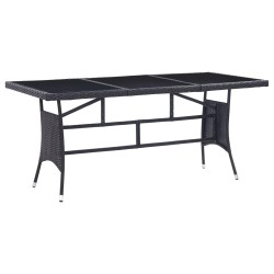 vidaXL Conjunto de muebles de jardín 9 piezas ratán sintético negro