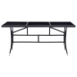 vidaXL Conjunto de muebles de jardín 9 piezas ratán sintético negro vidaXL Conjunto de muebles de jardín 9 piezas ratán sintético negro