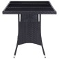 vidaXL Conjunto de muebles de jardín 9 piezas ratán sintético negro vidaXL Conjunto de muebles de jardín 9 piezas ratán sintético negro