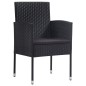 vidaXL Conjunto de muebles de jardín 9 piezas ratán sintético negro vidaXL Conjunto de muebles de jardín 9 piezas ratán sintético negro
