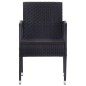 vidaXL Conjunto de muebles de jardín 9 piezas ratán sintético negro vidaXL Conjunto de muebles de jardín 9 piezas ratán sintético negro