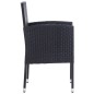 vidaXL Conjunto de muebles de jardín 9 piezas ratán sintético negro vidaXL Conjunto de muebles de jardín 9 piezas ratán sintético negro