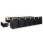vidaXL Set comedor de jardín 17 piezas y cojines ratán sintético negro vidaXL Set comedor de jardín 17 piezas y cojines ratán sintético negro