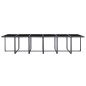 vidaXL Set comedor de jardín 17 piezas y cojines ratán sintético negro vidaXL Set comedor de jardín 17 piezas y cojines ratán sintético negro