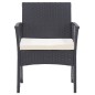 vidaXL Sillones de jardín con cojines 2 unidades ratán sintético negro vidaXL Sillones de jardín con cojines 2 unidades ratán sintético negro