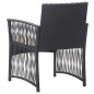 vidaXL Sillones de jardín con cojines 2 unidades ratán sintético negro vidaXL Sillones de jardín con cojines 2 unidades ratán sintético negro